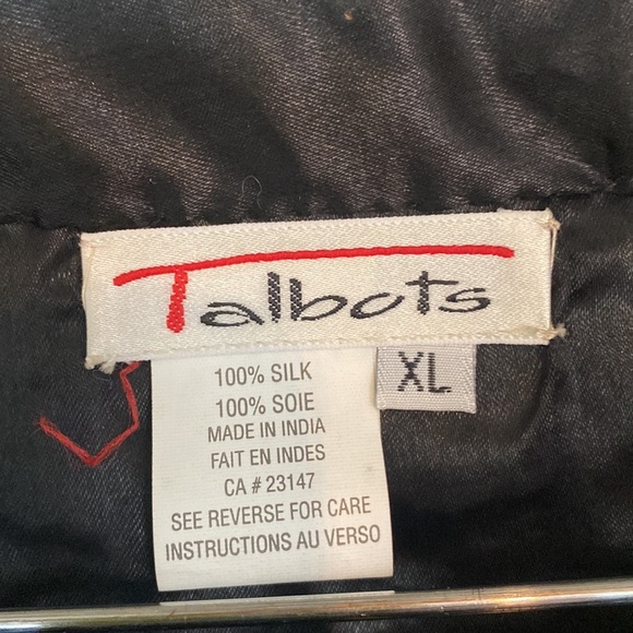 Vintage Talbots silk beaded cropped jacket shoulder pads XL sparkle embroidered - Picture 2 of 9